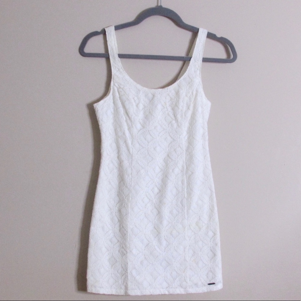 Like New! White Lace Eyelet Mini Dress!
